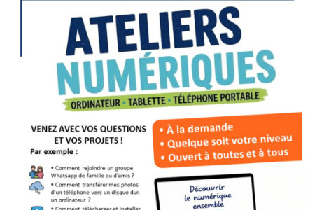 Ateliers numériques 2 nov. au 14 déc.